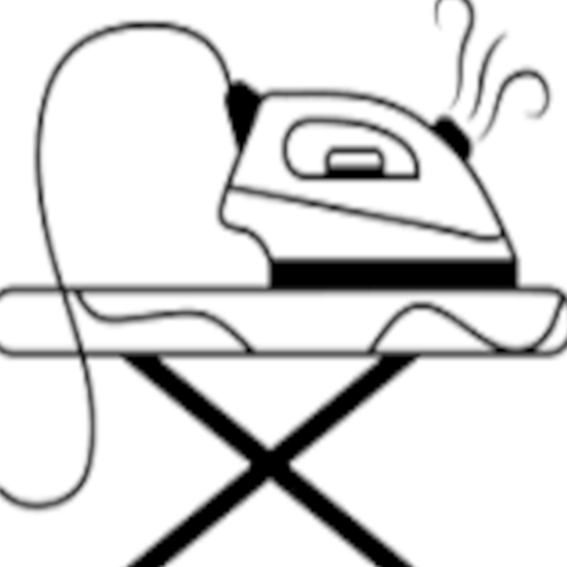 IRON WITH IRONING BOARD